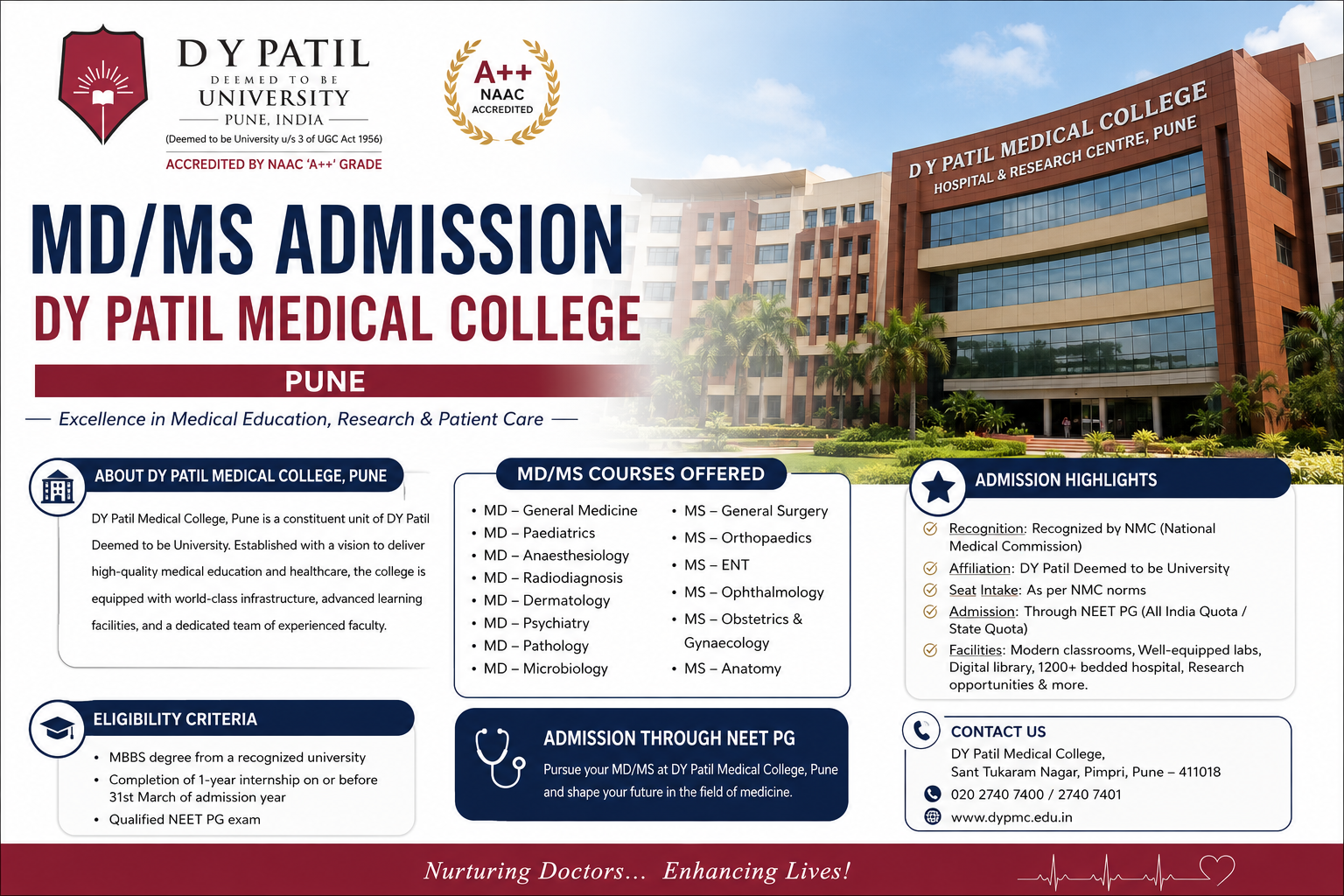 Direct MD MS Admission in DY Patil Pune NRI Quota